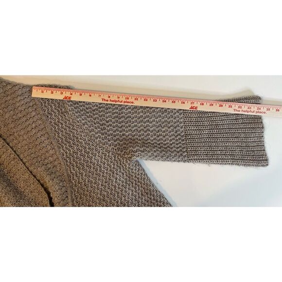J. Jill Wool L Chunky Cardigan Knit Alpaca Wool Blend Shawl Collar Sweater Butto - Picture 11 of 12